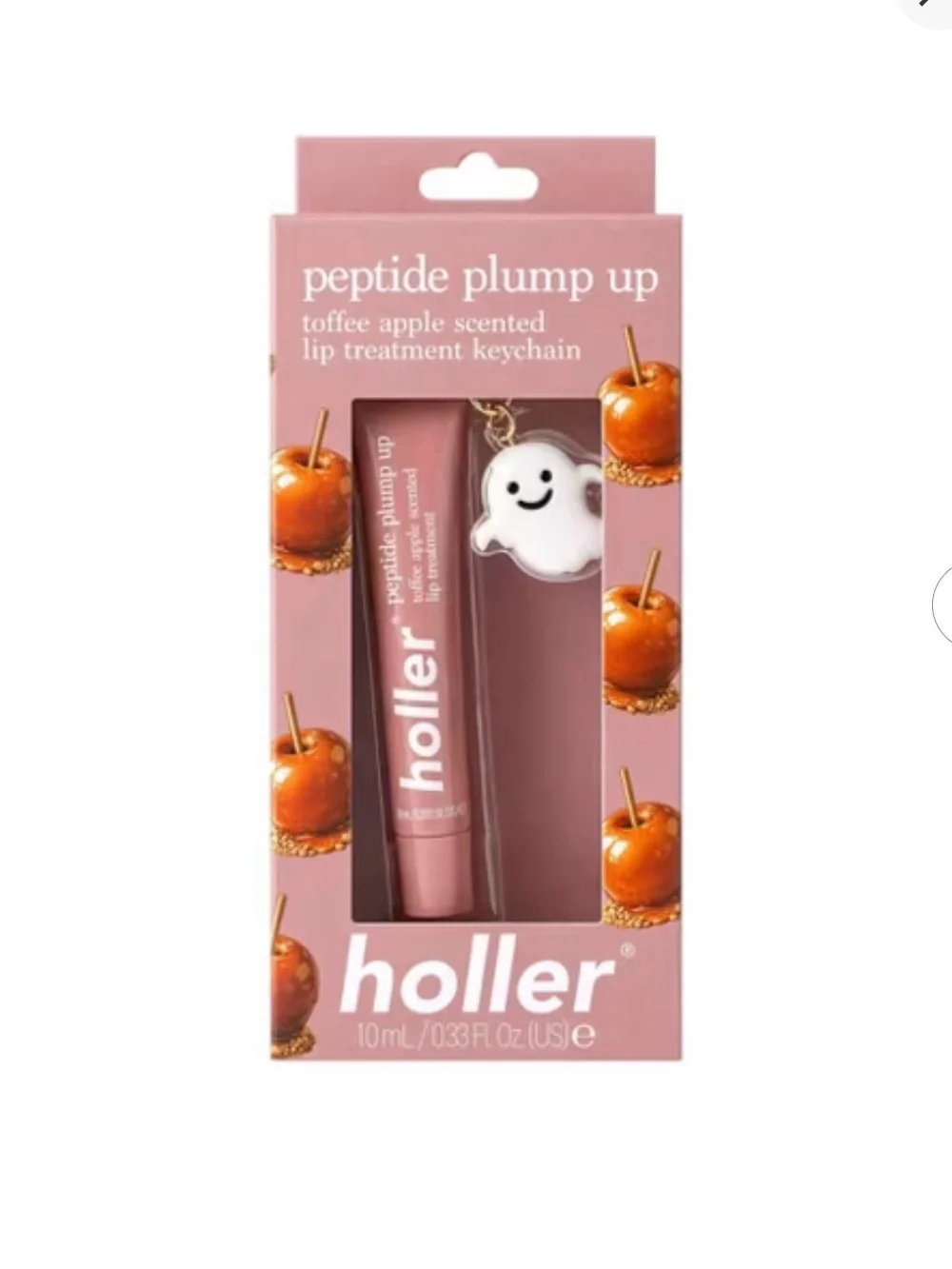 Holler Peptide Plump Up Toffee Apple Lip Treatment - 10ml W/charm ghosty new